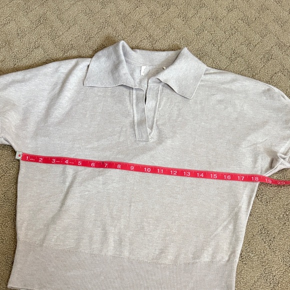 Women's V-Neck Sweater and pants set  in Tan - Picture 10 of 10